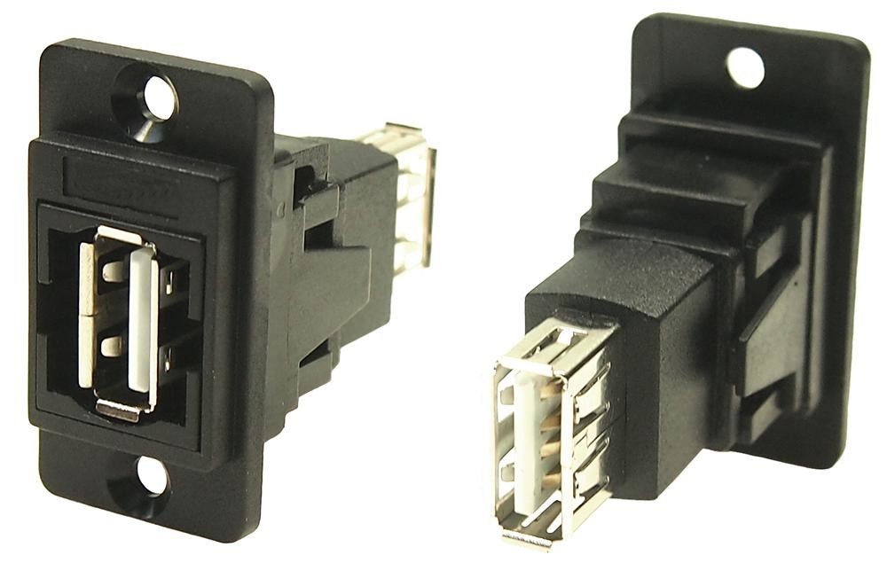 Cliff Electronic Components Cp30708N Usb Adapter, 2.0 Type A Rcpt-Rcpt