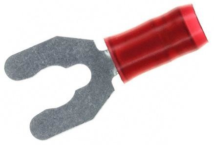 Amp Connectors / Te Connectivity 52931-1 Terminal, Spade/fork, #10, Crimp, Red