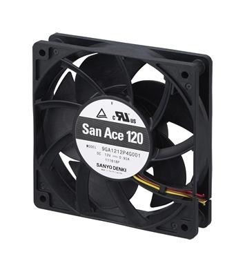 Sanyo Denki 9Ra1424P1G001 Dc Fan, 140mm, 212Cfm, 52Dba