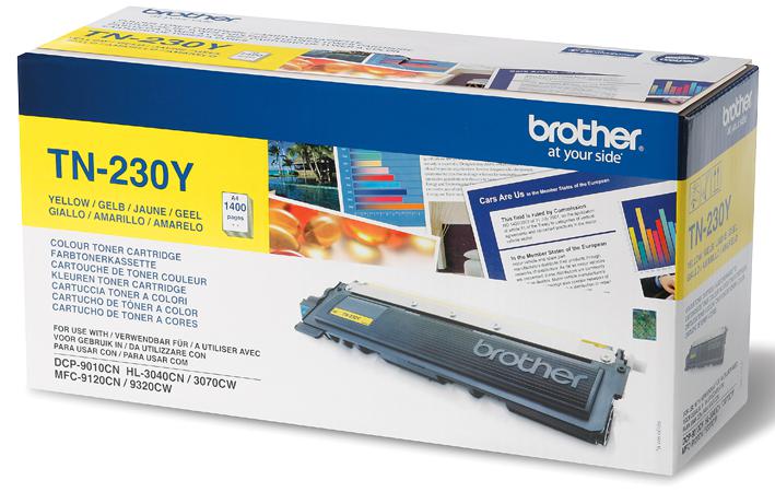 Brother Tn230Y Toner, Tn230, Yellow, Brother