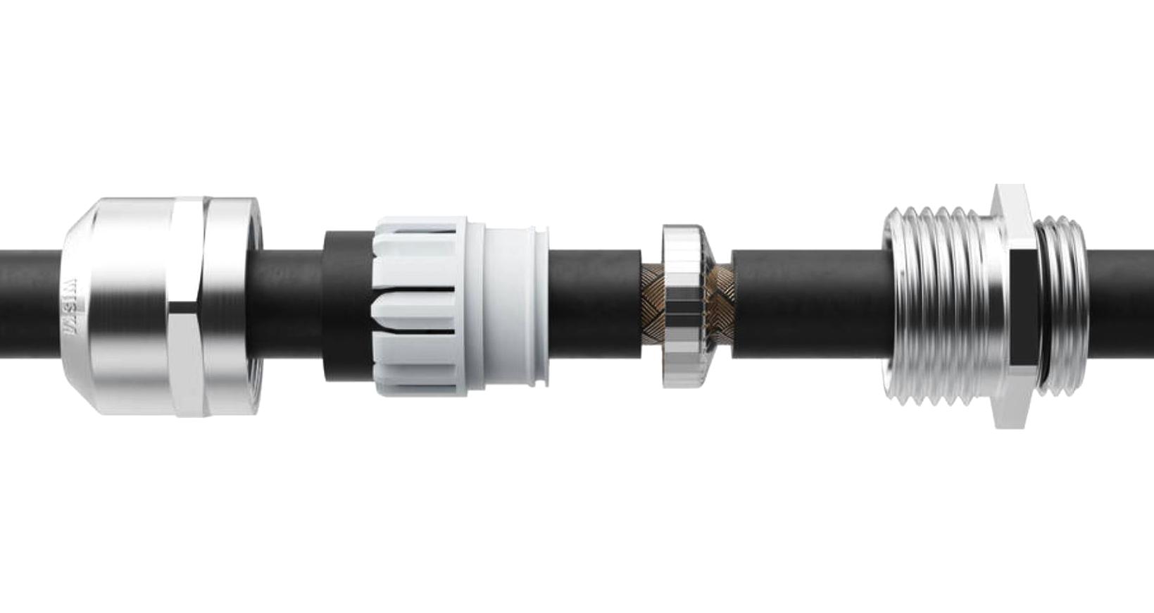Wiska 10102274 Cable Gland, M16, 4.5-10mm, Ip68/ip69