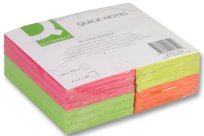 Q Connectorect Kf01350 Pads Sticky 12Pk 125X75mm Neon