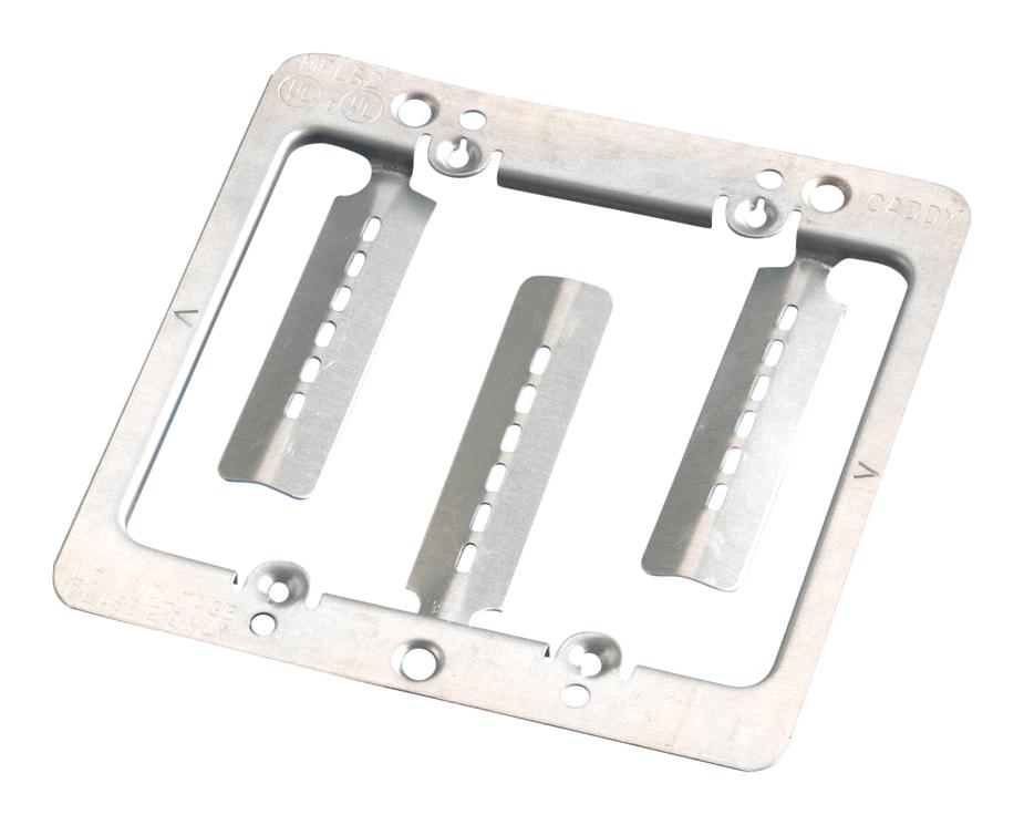 Nvent Caddy Mpls2 Mounting Plate W/screw, 2 Gang, Steel