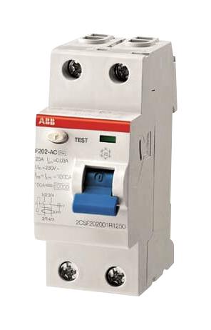 Abb F202A-25/0.03110V Rccb, 2Pole, 25A, 415Vac