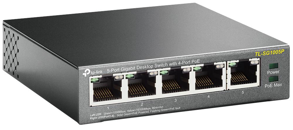 Tp-Link Tl-Sg1005P Gigabit Desktop Switch, 10/100Mbps/1Gbps