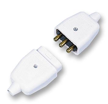 Permaplug Nc10/3 White 3 Pin In-Line - White
