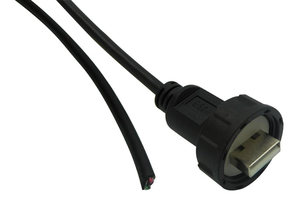Stewart Connector 67U2Ad-006-K Usb Cable, 2.0 A Plug-Free End, 1.83M