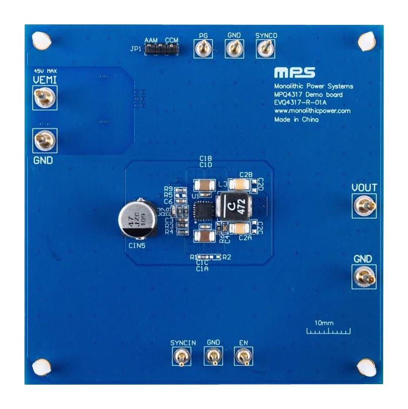 Monolithic Power Systems (Mps) Evq4317-R-01A Eval Board, Sync Step Down Converter