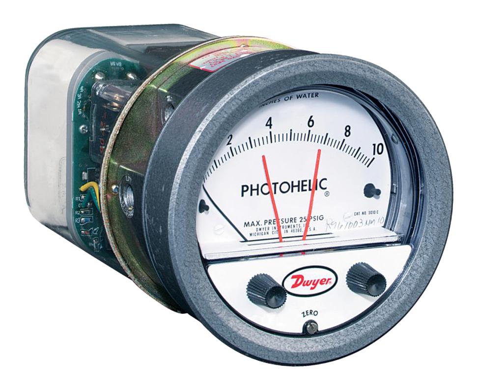 Dwyer A3000-500Pa Pressure Switch/gauge, 500Pa, 1/8