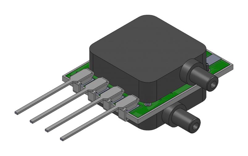 Amphenol All Sensors Elvr-L01D-F1Rt-C-Na5F Pressure Sensor, 1In-H2O, Diff, Analogue