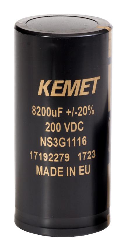 KEMET Alf80C823Eh025 Capacitor, 82000Uf, 25V, Alu Elec, Press Fit