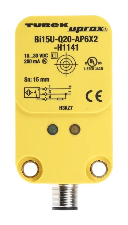 Turck Bi15U-Q20-Ap6X2-H1141 Inductive Proximity Sensor, Pnp-No, 30V