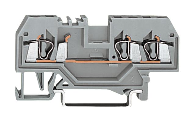 WAGO 283-907 Terminal Block, Din Rail, 2Pos, 24-6Awg