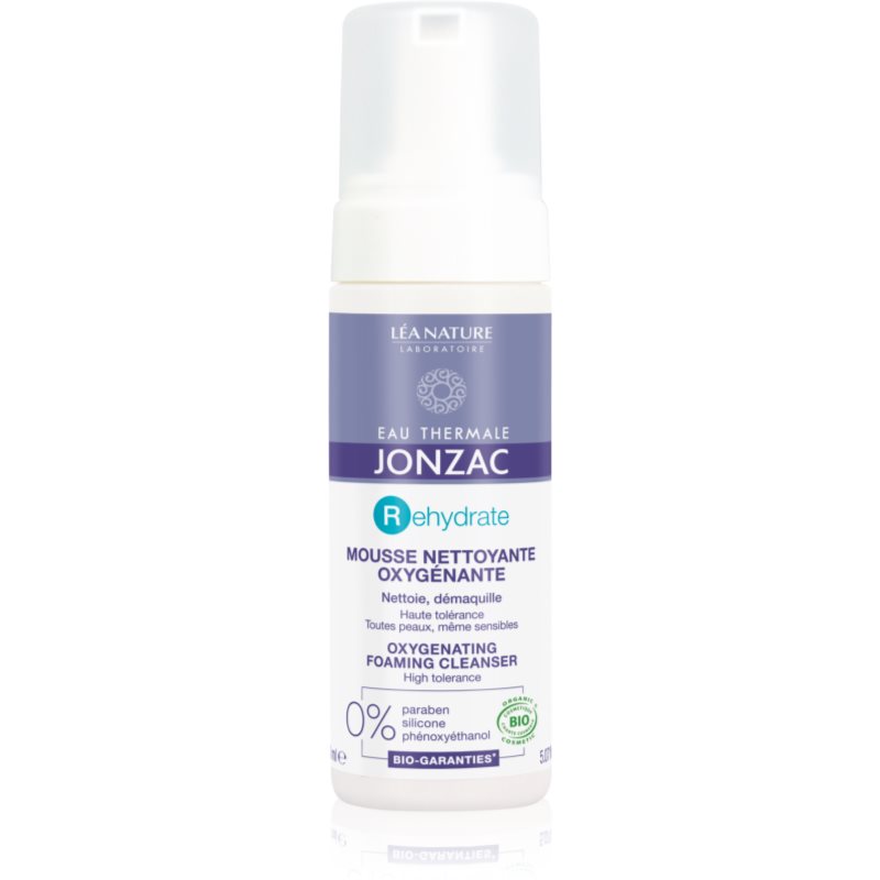 Jonzac Rehydrate moisturising and soothing cleansing foam for sensitive skin with antibacterial ingredients 150 ml
