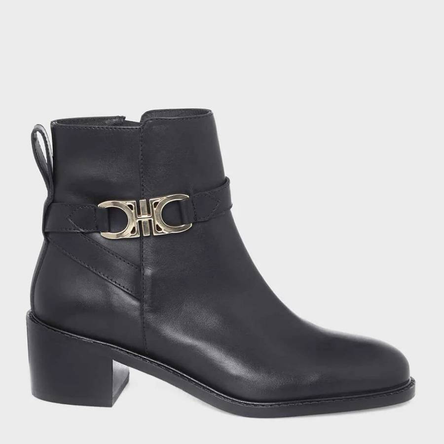 Black Rosaleen Leather Ankle Boots