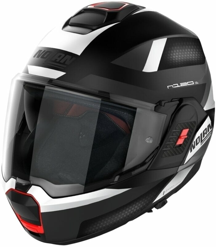 Nolan N120-1 Subway N-Com Flat Black White XL Helmet