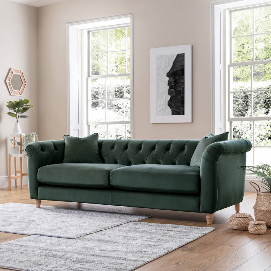 The Soho - Large Sofa Velvet Seaweed Green