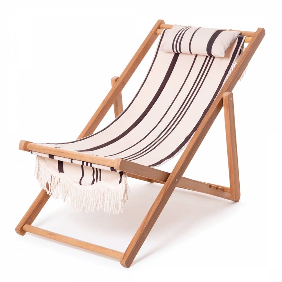 Premium Sling Chair Vintage Black Stripe