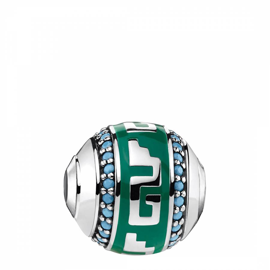 Green Glam & Soul Ornament Bead