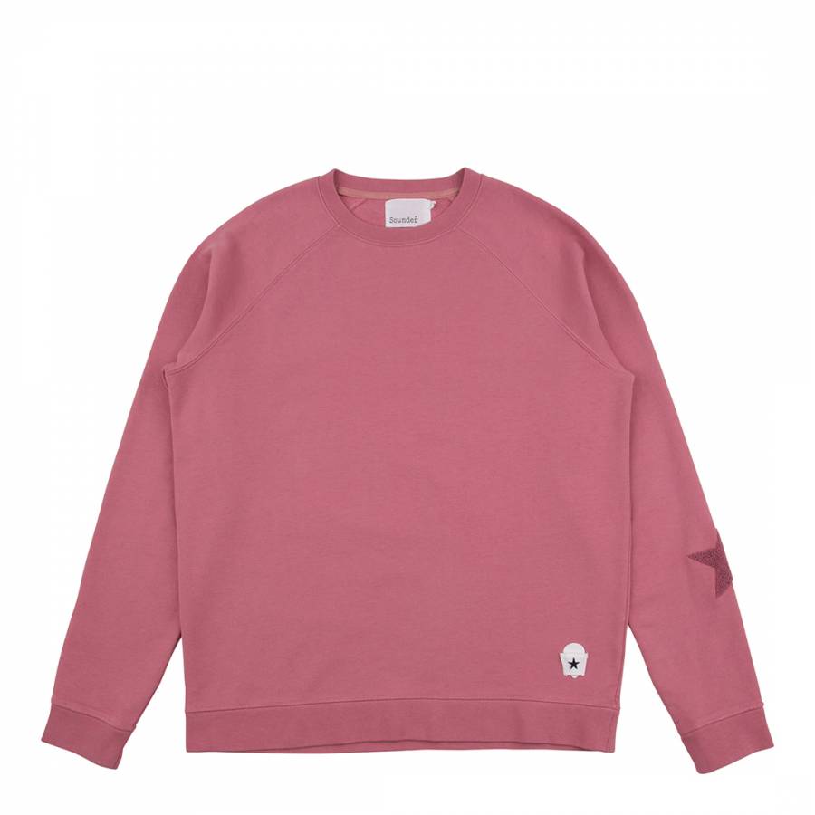 Pink Cotton Raglan Sweatshirt