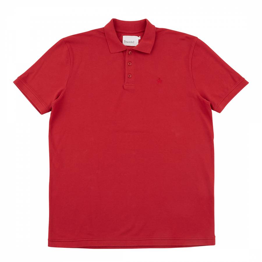 Red Cotton Play Well Polo
