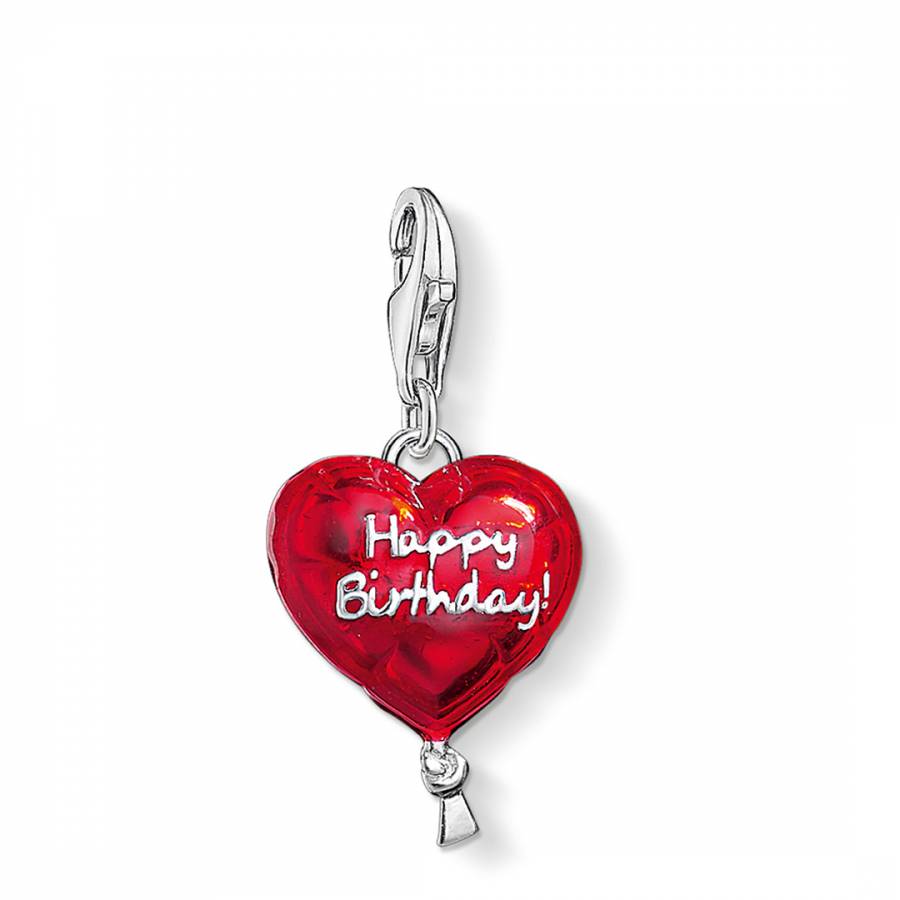 Red Glam & Soul Charm Balloon Happy Birthday Pendant