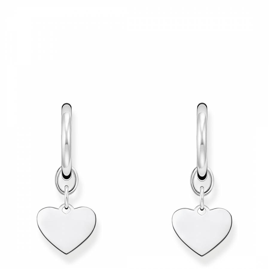 Sterling Silver Glam & Soul Heart Hoop Earrings