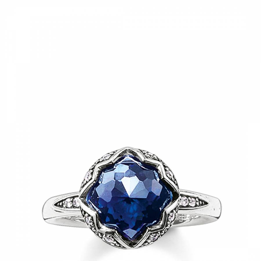 Sterling Silver Blue Glam & Soul Ring