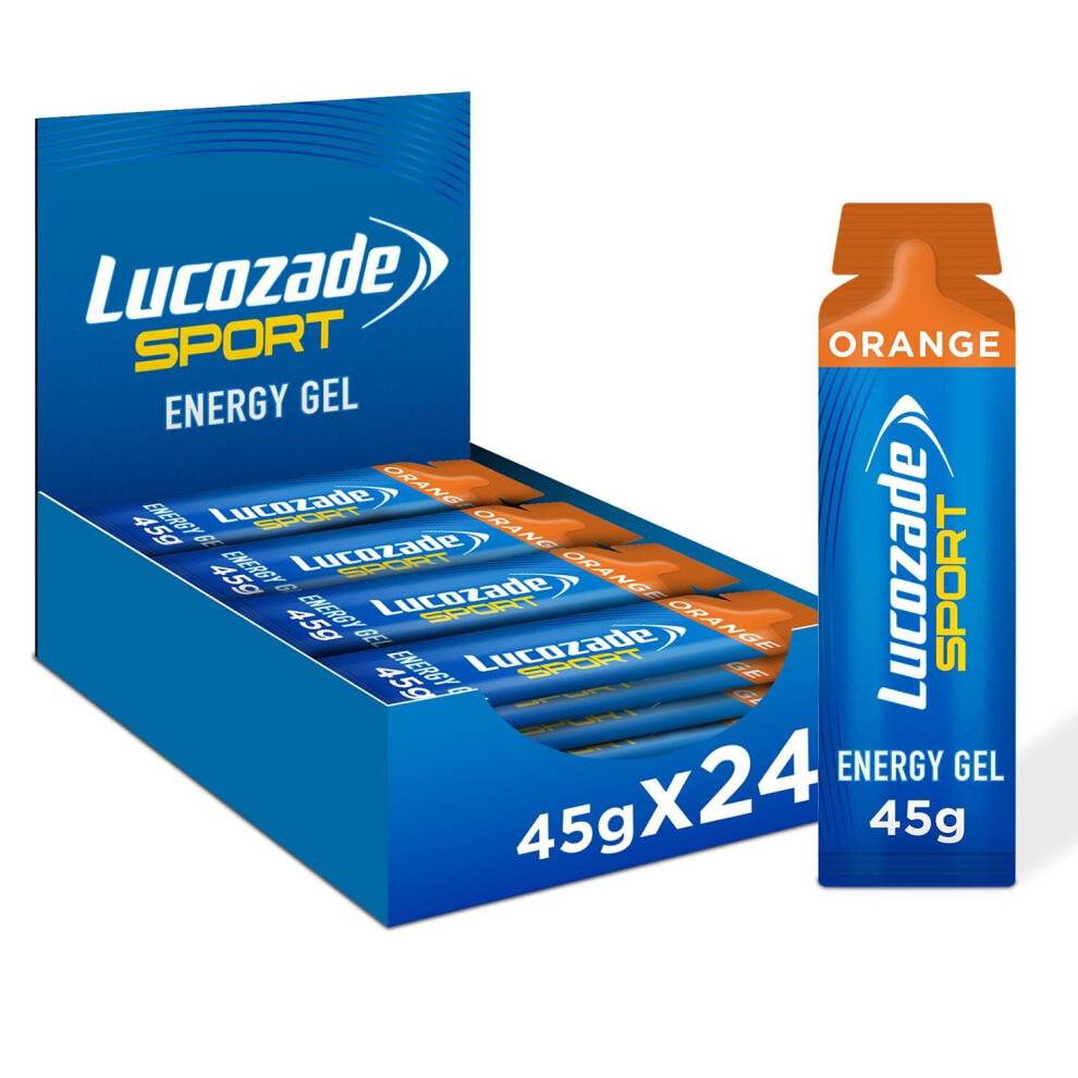 24x45g Lucozade Sport Dual-Fuel Energy Gels, Orange