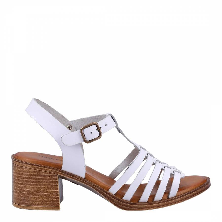 White Greta Heeled Sandals