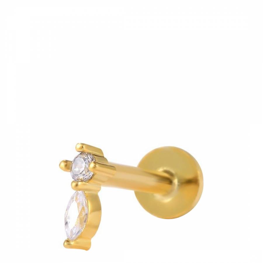 Gold Swarovski Crystal Stud Earrings