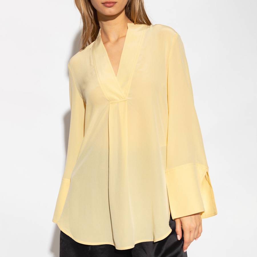 Light Yellow Silk Shirt