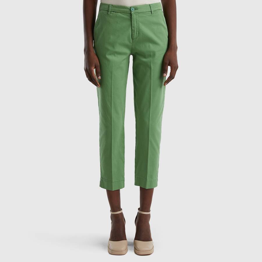 Green Mid Waisted Trousers