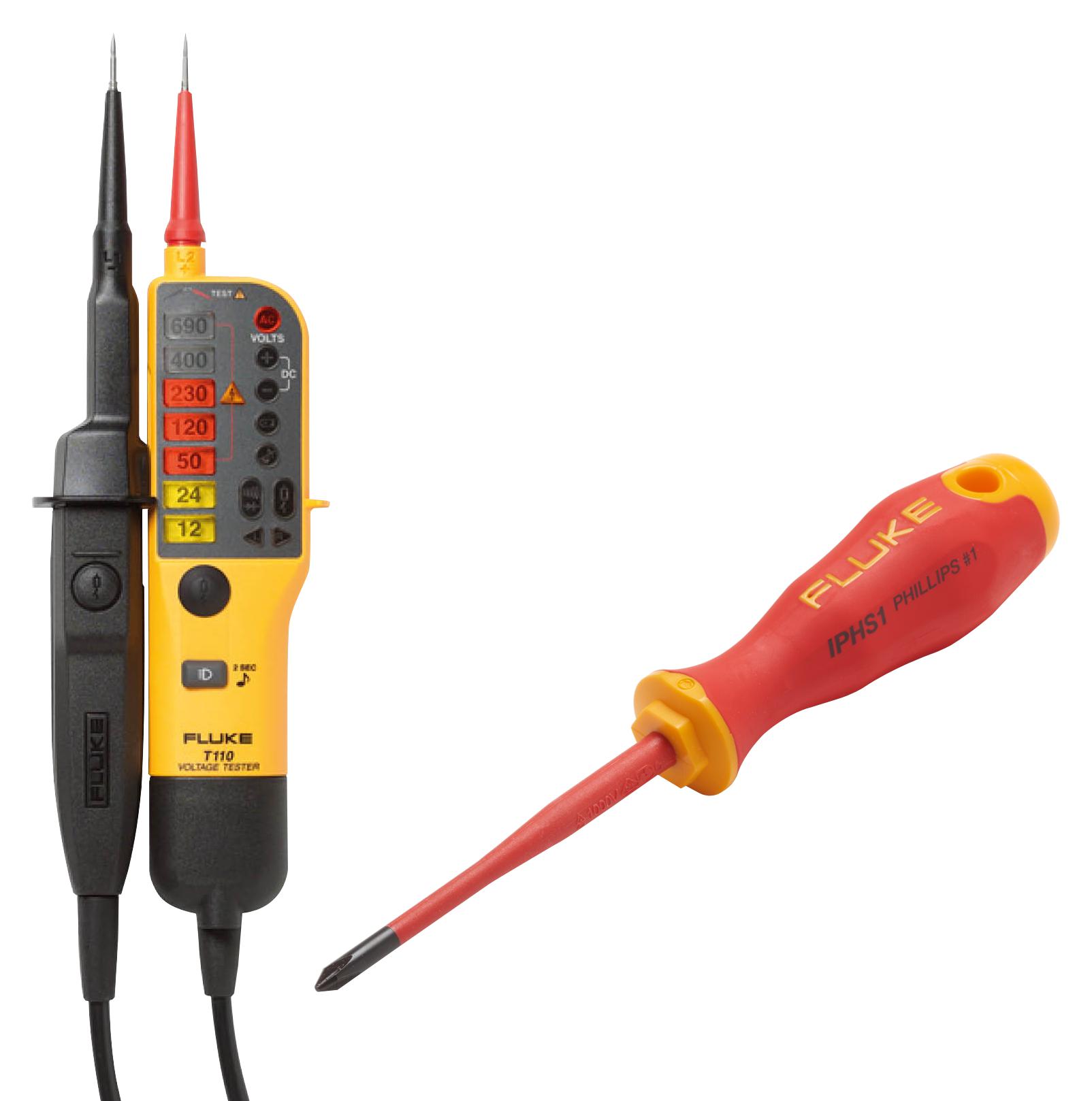 Fluke T110/sd - Promo Voltage/continuity Tester W/screwdriver
