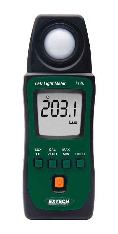 Extech Instruments Lt40 Led Light Meter, 400 To 400000 Lux