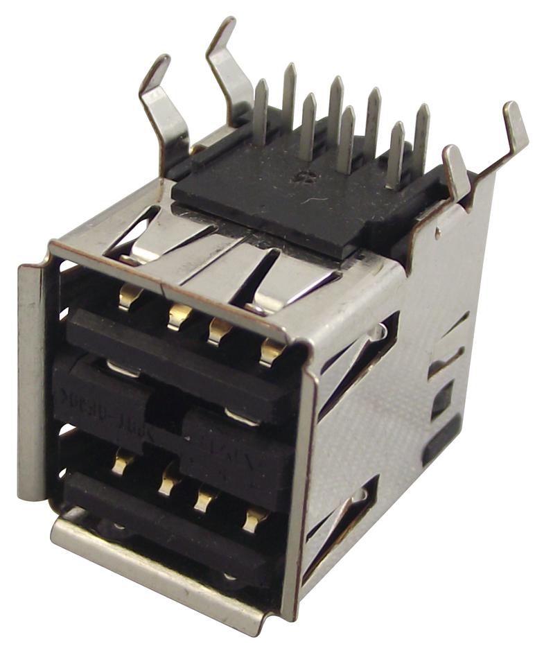 Amp Connectors / Te Connectivity 5787617-1 Usb Stacked, 2.0 Type A, 2Port, R/a