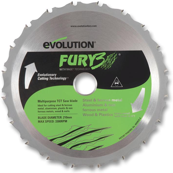 Evolution Furyblade210Multi Blade, M/purpose, Fury, 210mm