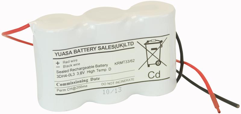 Yuasa 3Dh4-0L3 Battery, NI-Cad 3Xd Side-Side Leads