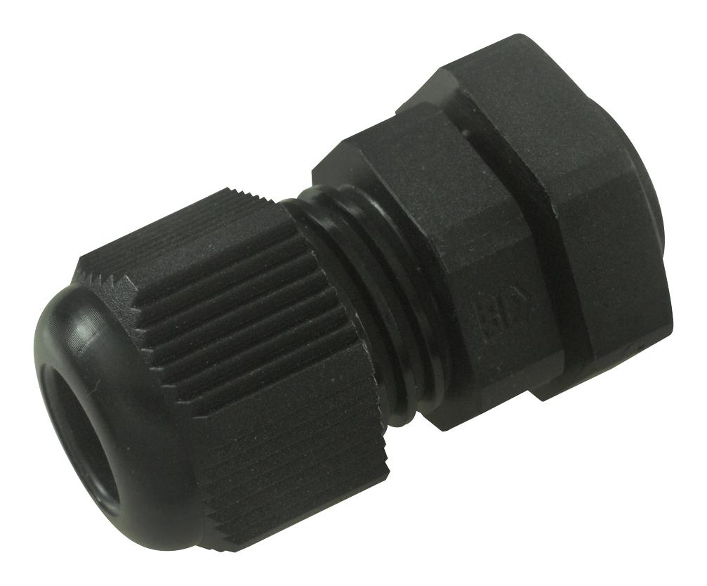 Jacob 50007M12Pasw-F Cable Gland, Pa, 6.5mm, M12, Black