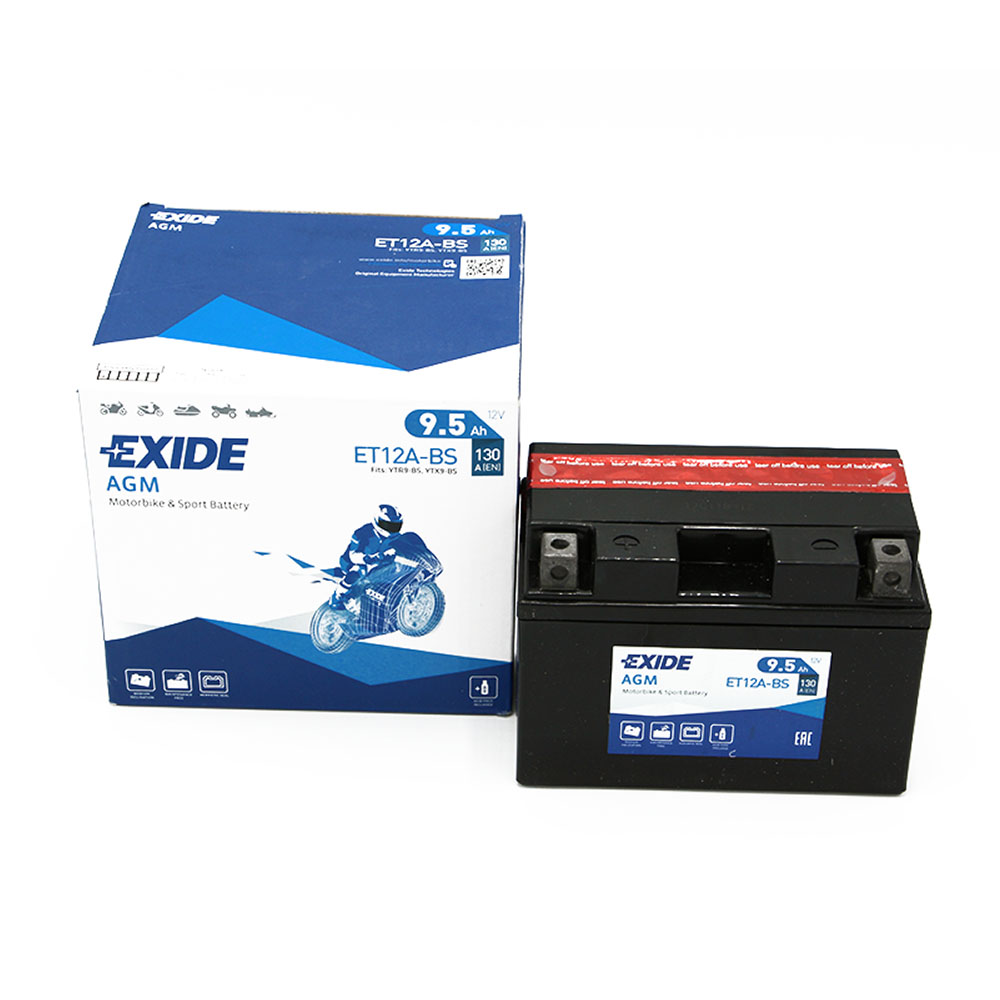 Exide ET12A-BS Maintenance free Motorcycle Battery Size