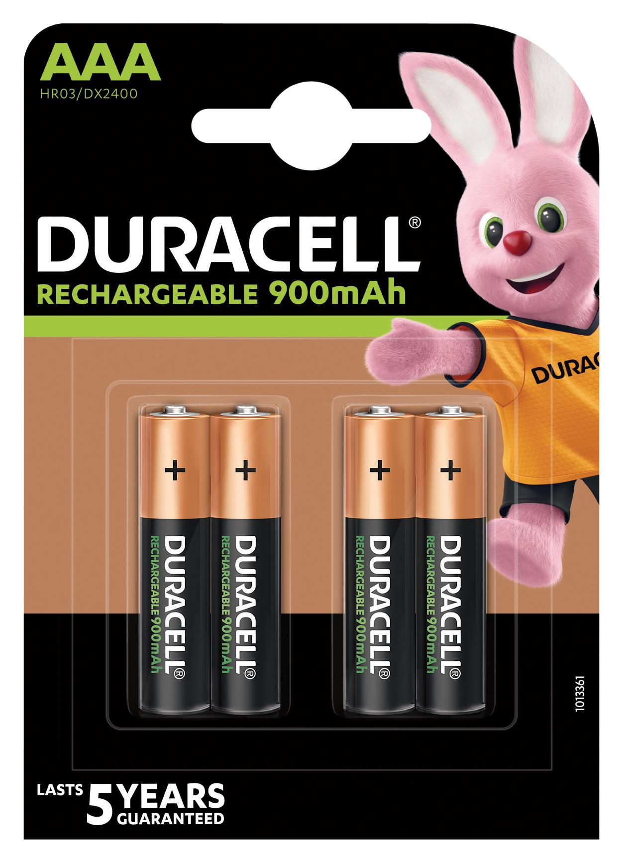 Duracell Dx2400 P4 Du Pre Battery, Rechargeable, 1.2V, 900Mah, Aaa