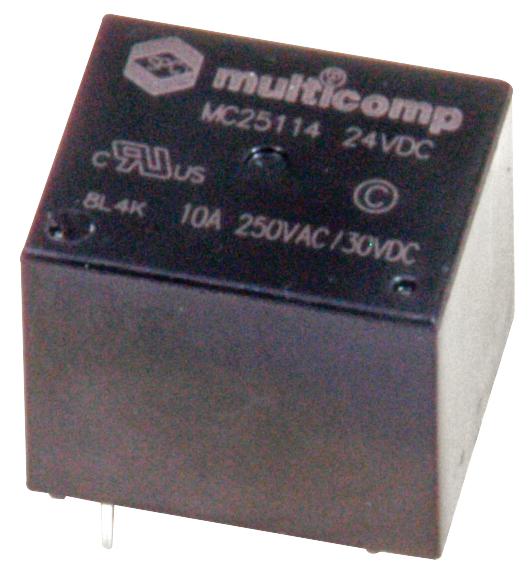 Multicomp Pro Mc25114. Relay, Spdt, 250Vac, 30Vdc, 10A