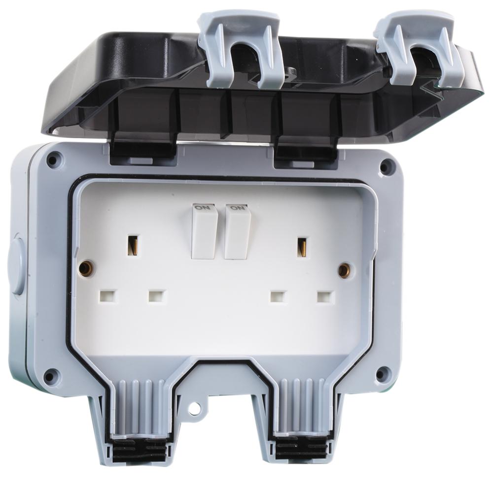 Pro Elec Pelb1120 Outdoor Twin Switched Dp Socket Ip66