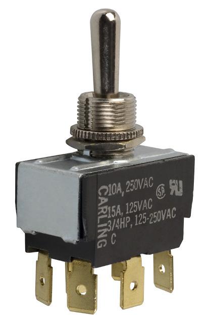 Carling Technologies 2Gm51-73 Switch, Toggle, Dpdt, 15A, 250V
