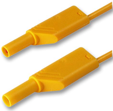 Hirschmann Test And Measurement 934095103 Test Lead, Yellow, 1M, 1Kv, 16A