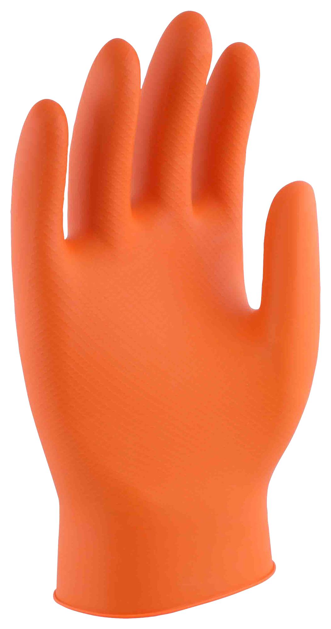 Uci G/dg-Maxim/or(E)/l Gloves, NItrile, Orange, L