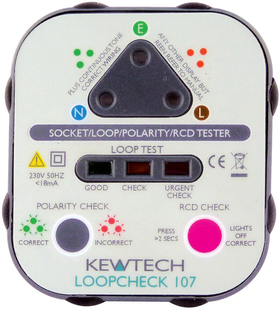 Kewtech Loopcheck107 Socket Tester, 13A Uk