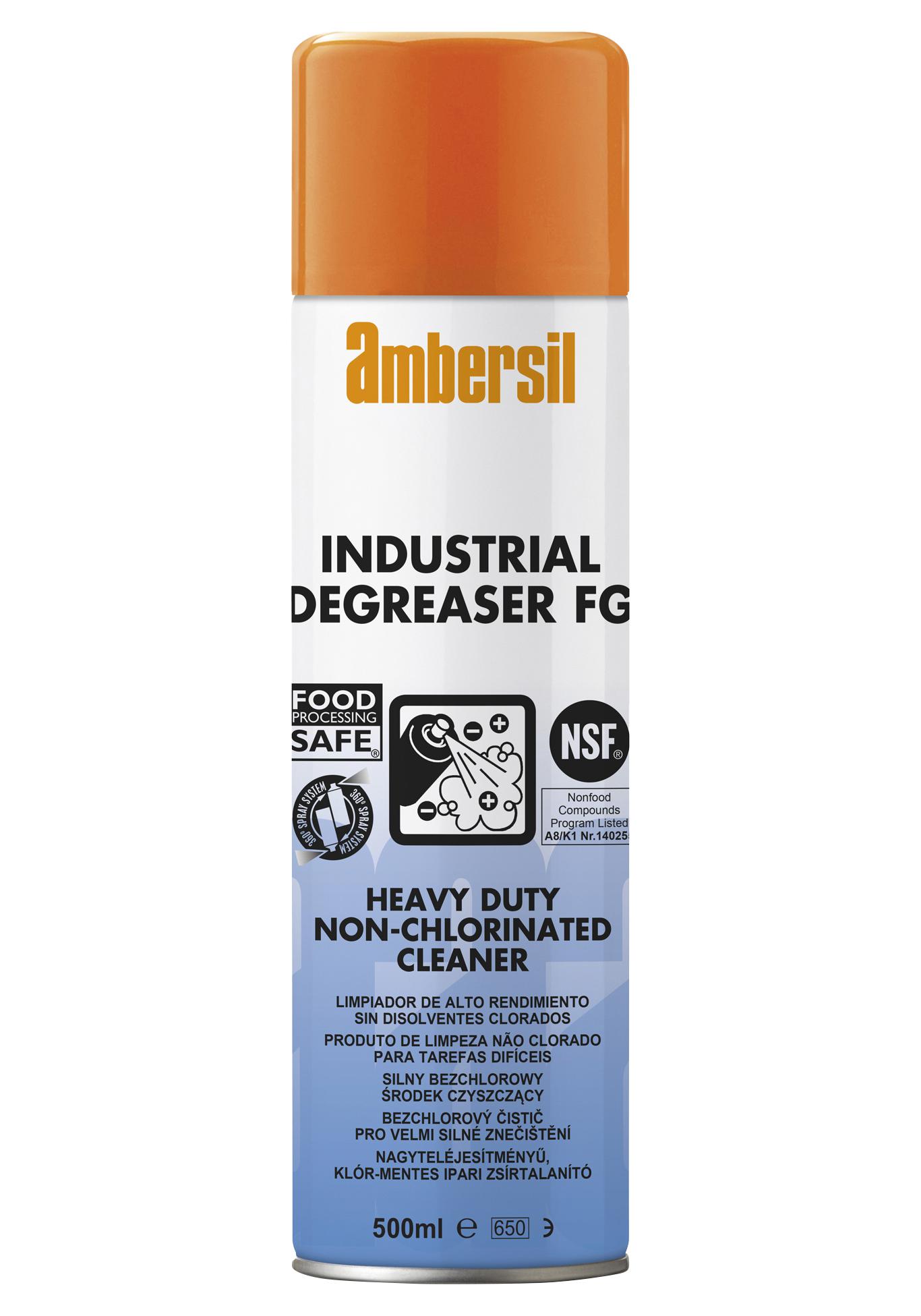 Ambersil Industrial Degreaser Fg, 500Ml Cleaner, Degreaser, Aerosol, 500Ml