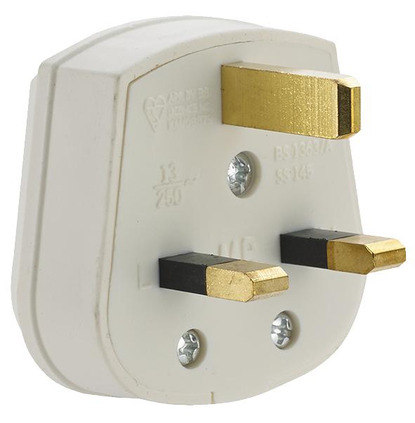 Crabtree 7222/wh Plug, Resilient Safety 13A White