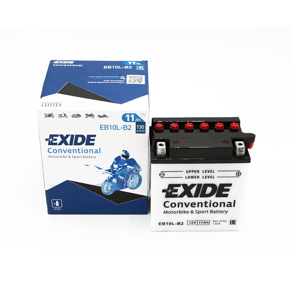 EXIDE EB10L-B2 Conventional Motorcycle Battery Size